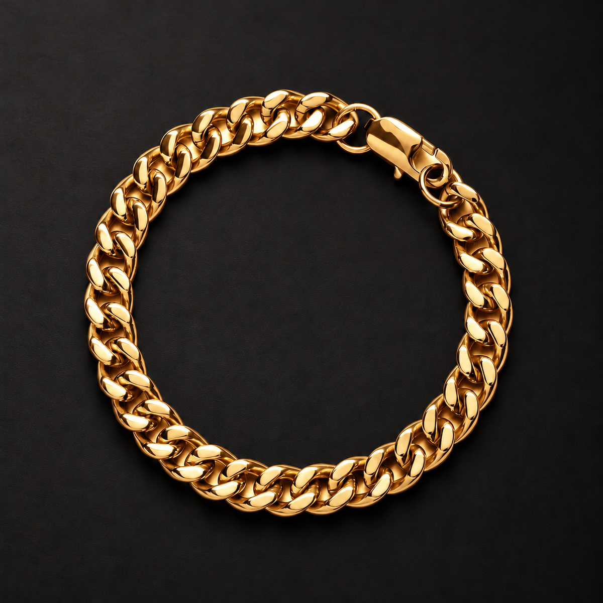 NORTHLINE Lil Cuban gold-tone Cuban-link bracelet on black