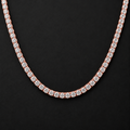 NORTHLINE Tennis Club rose gold-tone 3 mm single-row chain on black