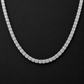 NORTHLINE Tennis Club silver-tone 3 mm single-row chain on black
